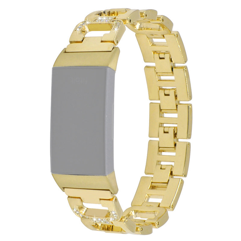 Durable Rhinestones Decor Aluminum Alloy Replacement Smart Watch Band Wrist Strap for Fitbit Charge 6 5 Durable Rhinestones Decor Aluminum Alloy Replacement Smart Watch Band Wrist Strap for Fitbit Charge 6 5